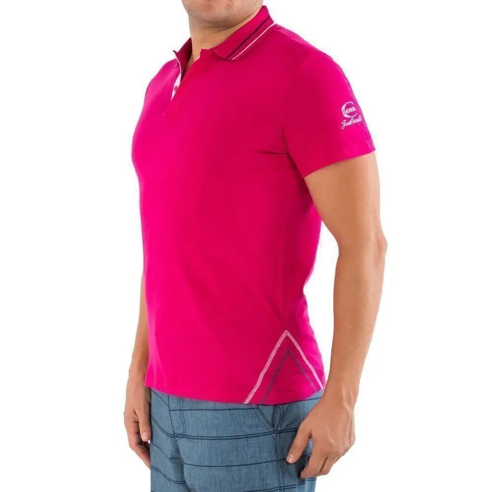 New Just Cavalli Men Polo Red Magenta Cotton Shirt Top XXS, XS - Picture 3 of 5